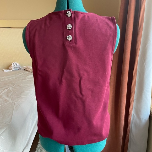 J. Crew Tops - J. Crew Medium Maroon Thick blouse with sparkly button detail